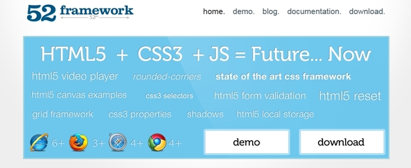 52Framework - Free Responsive HTML5 Frameworks